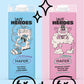 Eine Flasche Hafer-Mix-Milch mit einer Cartoon-Figur der Lazy Heroes GmbH.