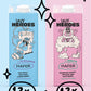 Zwei Flaschen Hafer-Mix-Milch mit der Marke Lazy Heroes GmbH.